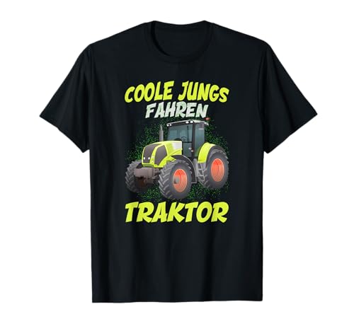 coole Jungs fahren Traktor Landwirtschaft Trecker Biobauer T-Shirt von Traktor Bauer Evolution Landwirt Gülle Mann Jungs