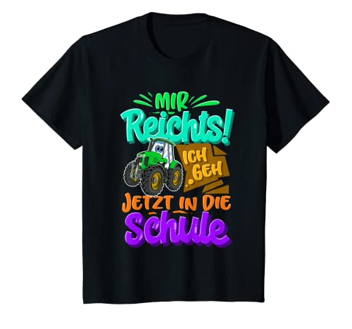 Kinder Einschulung Traktor Schulkind Bye Bye Kindergarten T-Shirt von Traktor Einschulung Schulkind I Dötzchen