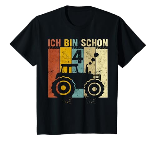 Kinder Traktor Geburtstag 4 Junge Trecker 4 Jahre Jungen T-Shirt Kinder Traktor Geburtstag 4 Junge Trecker 4 Jahre Jungen T-Shirt von Traktor Geburtstag Trecker Jungen