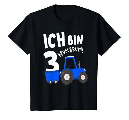 Kinder 3. Geburtstag Jungs Traktor 3 Jahre Kindergeburtstag T-Shirt von Traktor Geschenke für 3 Jährige
