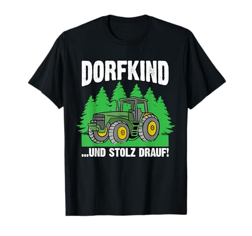 Dorfkind Und Stolz Drauf Bauer Bauernhof Landwirt Männer T-Shirt von BK Traktor Shirts Bauer Traktorist Geschenke