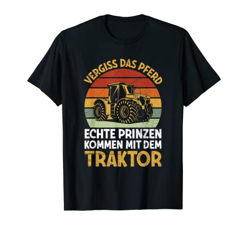 Herren Landwirt Vergiss Das Pferd Echte Prinzen Traktor Bauer T-Shirt von Traktor Spruch Geschenke Für Bauern & Landwirte