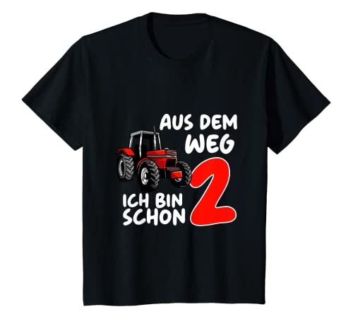 Kinder Aus dem Weg ich bin schon 2 Traktor Geburtstag 2 Jahre T-Shirt von Traktor Sprüche für Kinder Geburtstag X