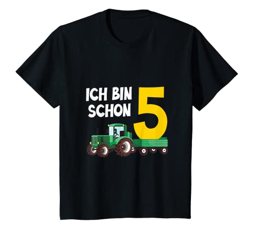 Kinder Ich bin schon 5 Traktor Geburtstag 5 Jahre Landwirt T-Shirt von Traktor Sprüche für Kinder Geburtstag X