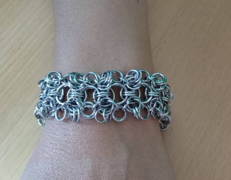 Chainmaille Armband, Edelstahl, Handgemachtes Chainmaille, Statement Mix Weave Unikat Armband Chainmaille Armband, Edelstahl, Handgemachtes Chainmaille, Statement Mix Weave Unikat Armband von TralalaByJelena