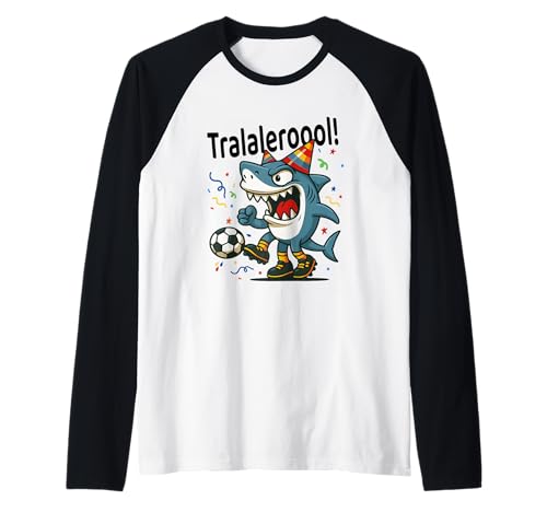 Tralalero Tralala Italian Brainrot Soccer Birthday Meme Boys Raglan von Tralalero Meme Squad