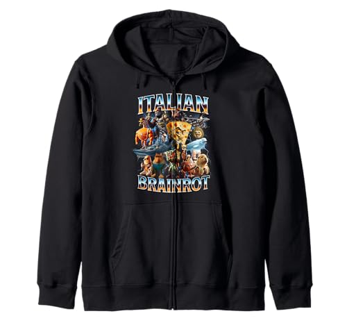 Italian Brainrot Italian Brainrot Lustiges Memes-Geschenk für Jungen und Kinder Kapuzenjacke Italian Brainrot Italian Brainrot Lustiges Memes-Geschenk für Jungen und Kinder Kapuzenjacke von Tralalero Tralala Bombardino Crocodilo Tee Shirt