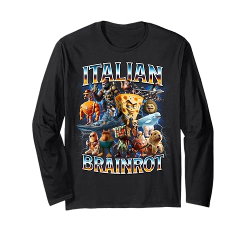 Italian Brainrot Italian Brainrot Lustiges Memes-Geschenk für Jungen und Kinder Langarmshirt Italian Brainrot Italian Brainrot Lustiges Memes-Geschenk für Jungen und Kinder Langarmshirt von Tralalero Tralala Bombardino Crocodilo Tee Shirt