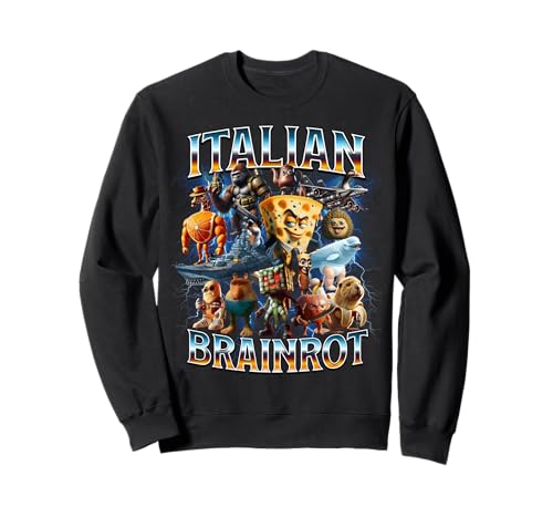 Italian Brainrot Italian Brainrot Lustiges Memes-Geschenk für Jungen und Kinder Sweatshirt Italian Brainrot Italian Brainrot Lustiges Memes-Geschenk für Jungen und Kinder Sweatshirt von Tralalero Tralala Bombardino Crocodilo Tee Shirt