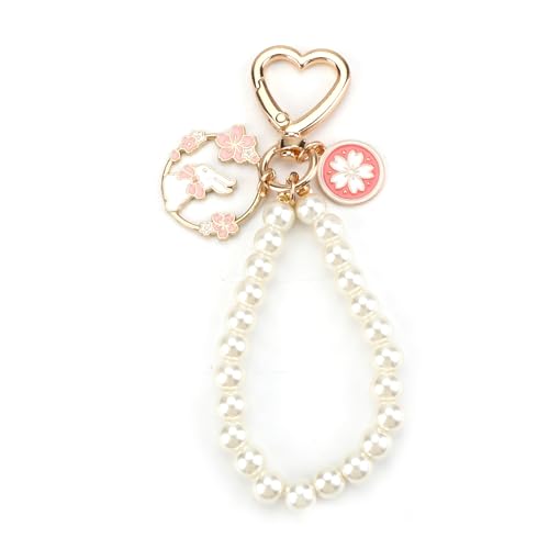 Elegant Perlen Schlüsselanhänger Aus Edelstahl, Personalisierte Schlüsselanhänger Für Frauen, Guter Freundin Geschenke, Geschenke Für Frauen, Auto Schlüsselanhänger Mit Süßem Kaninchenanhänger von Tranbath