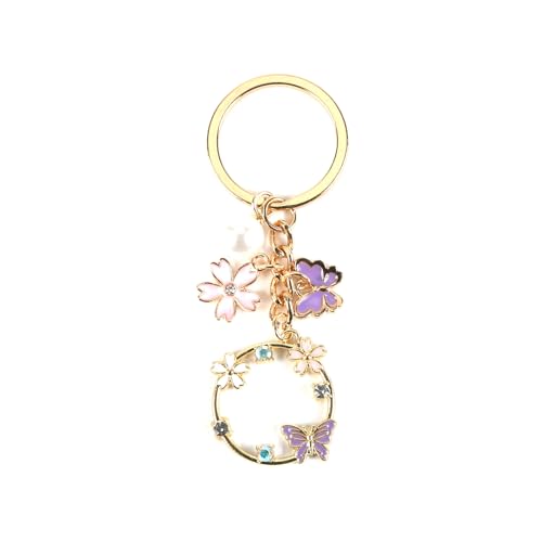 Tranbath Eleganter Schlüsselanhänger Mit Lila Schmetterling Und Floralem Design, Personalisierte Geschenke Für Frauen, Schlüsselanhänger Auto, Oder Als Süßes Geburtstagsgeschenk Für Guter Freundinnen Tranbath Eleganter Schlüsselanhänger Mit Lila Schmetterling Und Floralem Design, Personalisierte Geschenke Für Frauen, Schlüsselanhänger Auto, Oder Als Süßes Geburtstagsgeschenk Für Guter Freundinnen von Tranbath