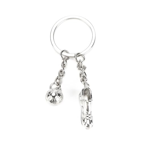 Tranbath Schlüsselanhänger Aus Edelstahl in Form Eines Fußballs Und Fußballschuhs, Personalisierte Glücksbringer Für Sportfans, Als Geschenk Für Freunde, Zur Einschulung Oder Als Abschiedsgeschenk von Tranbath