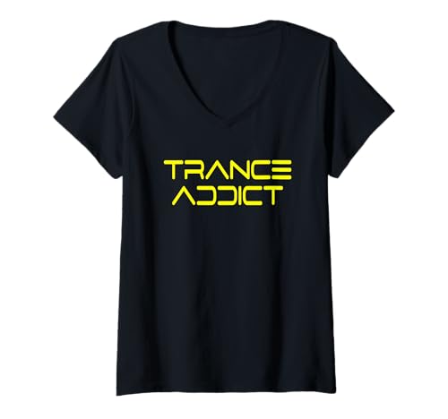 Damen Trance Addict - House Music Rave Festival für Trance T-Shirt mit V-Ausschnitt von Trance Music Festival Outfits and House Music