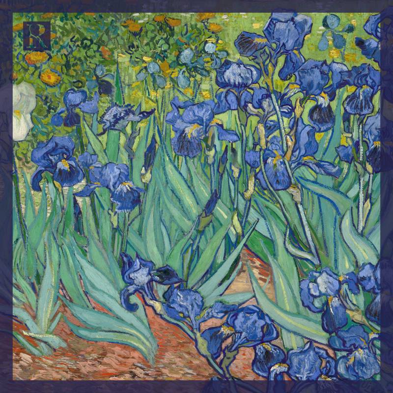 Einstecktuch - Van Gogh Irises Seidenschal, Seidentaschentuch, Herren Accessoire Und Anlasskleidung, Formelle Kleidung, Seidentuch von TraniDesigns