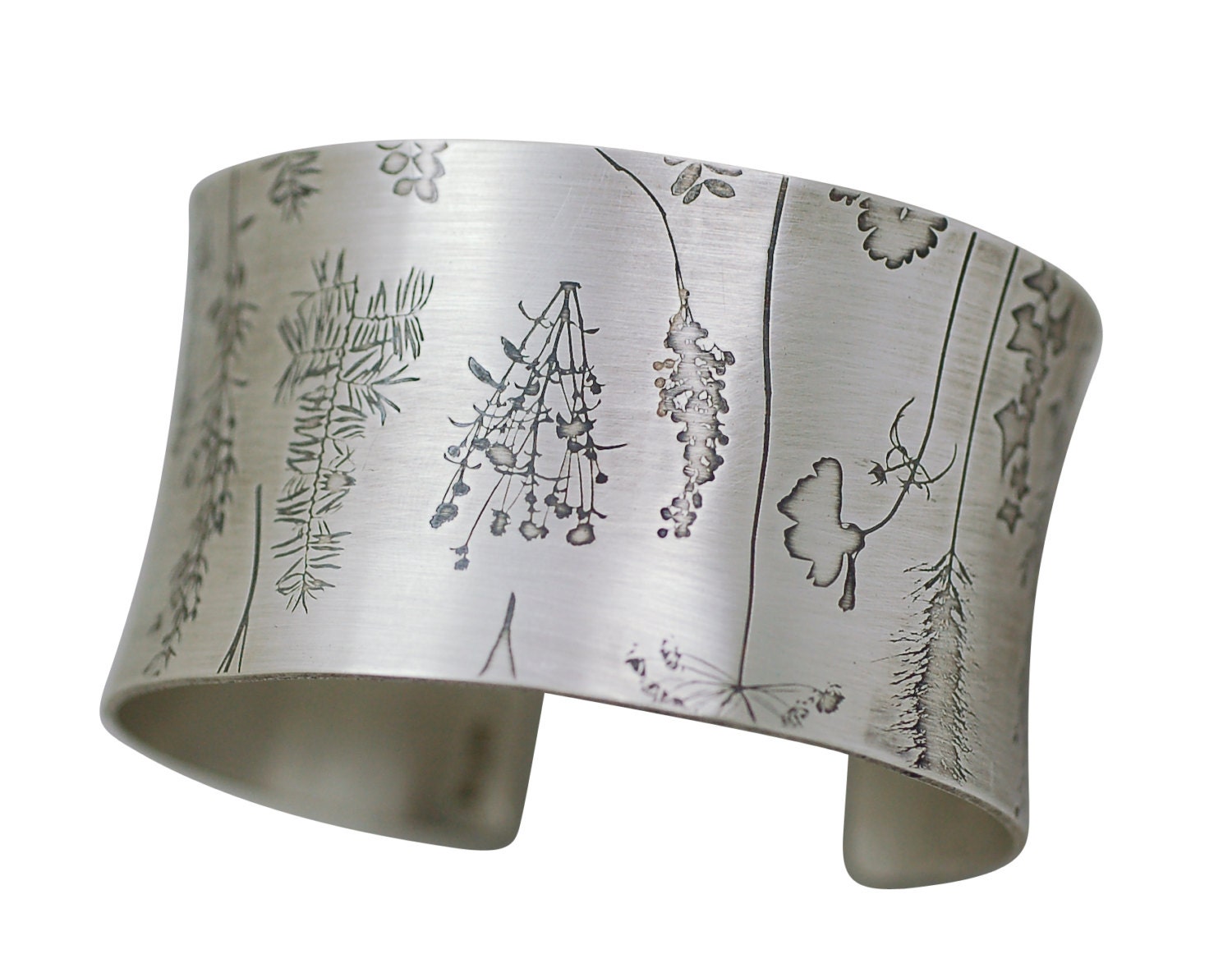 Blumen Armreif, Armband, Wildblumen Schmuck, Natur Inspirierter Schmuck von TranquillaStudio