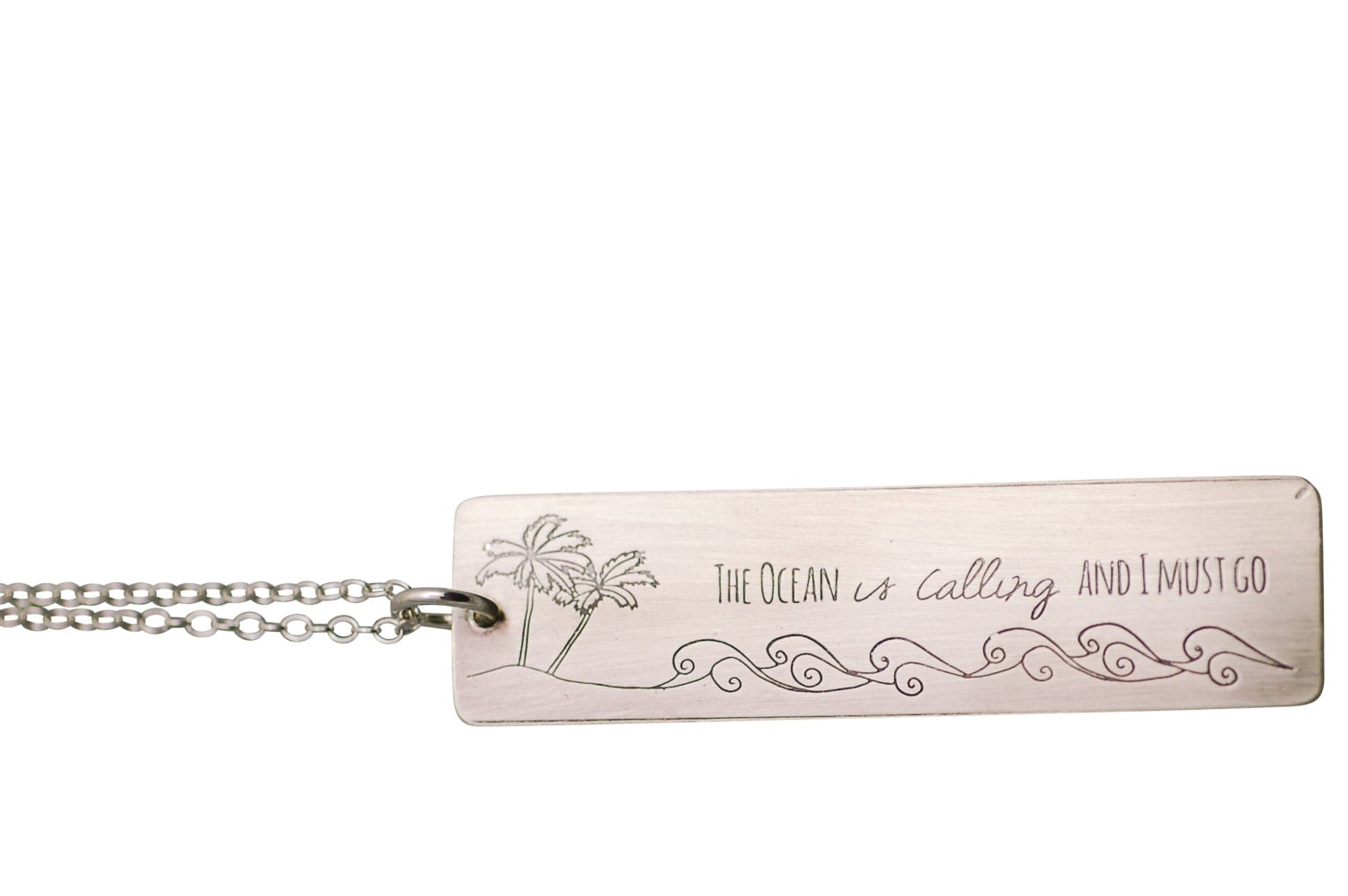 Hawaii Ist Ruft Anhänger, Das Meer Ozean Schmuck, Ozean-Halskette, Hawaii-Kette, Urlaub von TranquillaStudio