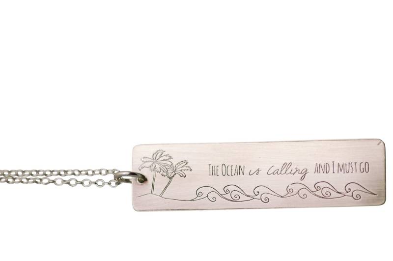 Hawaii Ist Ruft Anhänger, Das Meer Ozean Schmuck, Ozean-Halskette, Hawaii-Kette, Urlaub von TranquillaStudio