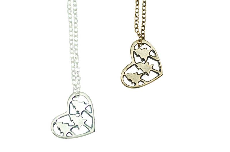 Herz Halskette, Baum Kleine Wald Natur Inspirierter Schmuck von TranquillaStudio