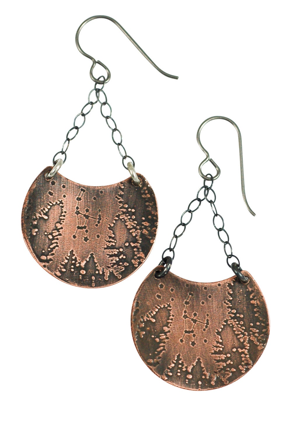 Orion Ohrringe, Sternbild Nachthimmel Schmuck, Sterne Und Bäume, Natur Camping von TranquillaStudio