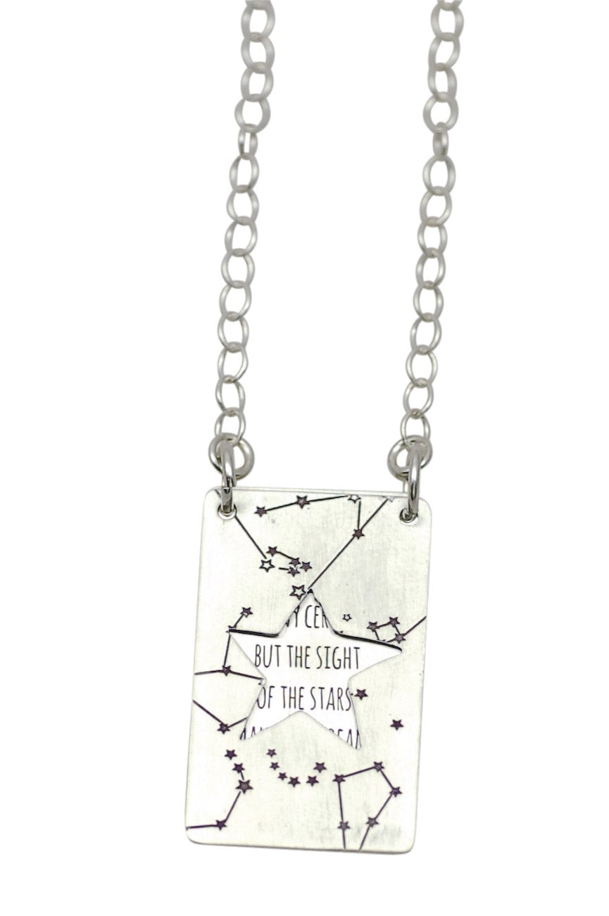 Sternennacht Halskette Konstellation Halskette, Van Gogh Zitieren 2 Teil, Sterne Machen Mich Träumen, Traum Poesie von TranquillaStudio