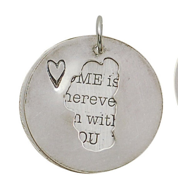 Tahoe Halskette, Zuhause Ist, Wo Immer Ich Auch Bin, Anhänger, Grad Schmuck, 2-Teilige von TranquillaStudio