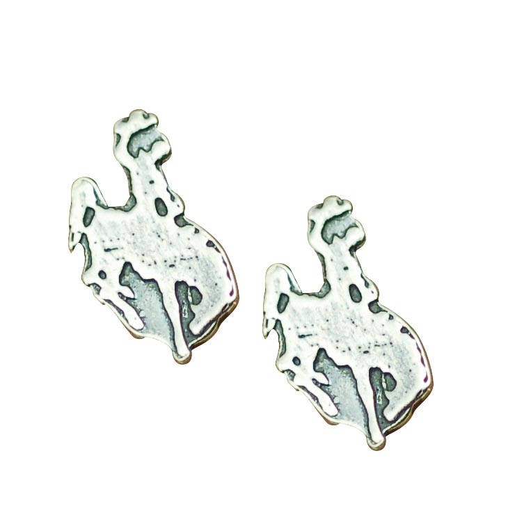 Winzige Bronze Ohrstecker. Cowgirl Ohrringe, Pferdeohrring, Cowboy Schmuck, Bronco Ohrstecker, Pferd Alltägliche Schmuck von TranquillaStudio