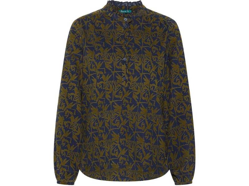 Tranquillo Blusentop tranquillo Bio-Damen-Cord-Bluse mit Rüschen-Kragen von Tranquillo