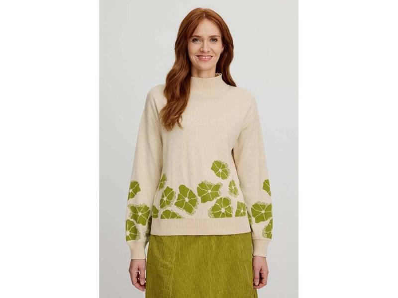 Tranquillo Rundhalspullover tranquillo Bio-Damen-Pullover mit dezentem Rollkra von Tranquillo