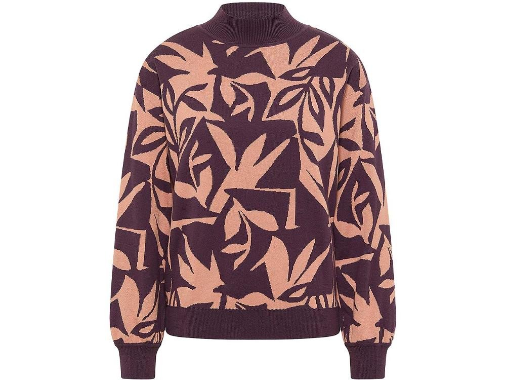 Tranquillo Rundhalspullover tranquillo Bio-Damen-Pullover mit dezentem Rollkra von Tranquillo