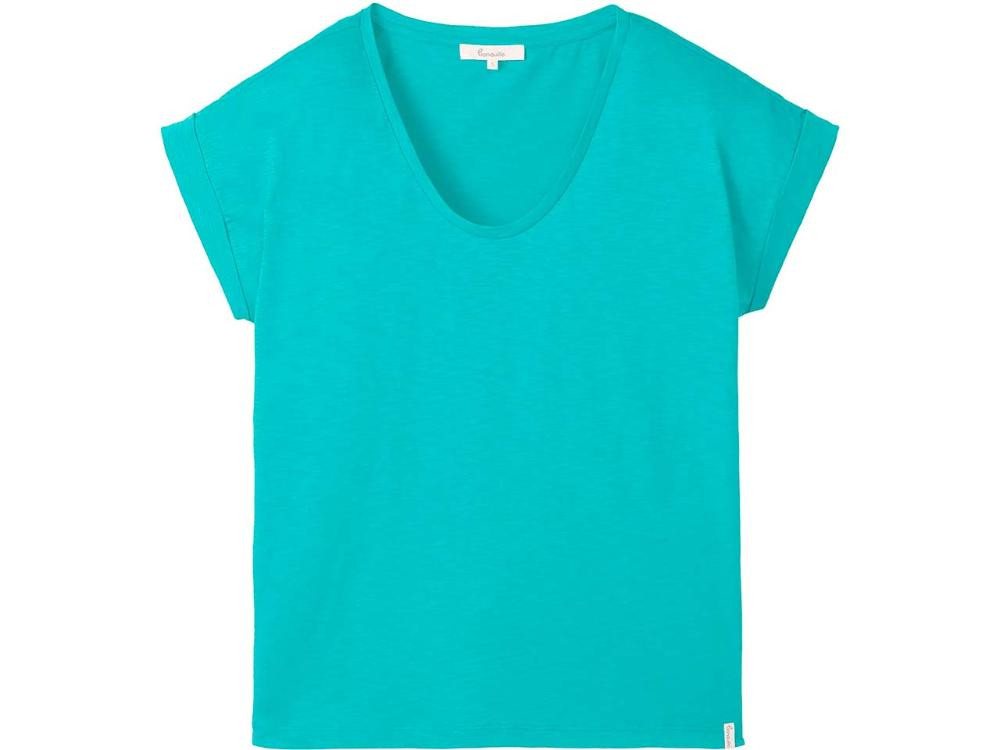 Tranquillo T-Shirt tranquillo Bio-Damen-T-Shirt mit Roll-Up-Ärmel von Tranquillo