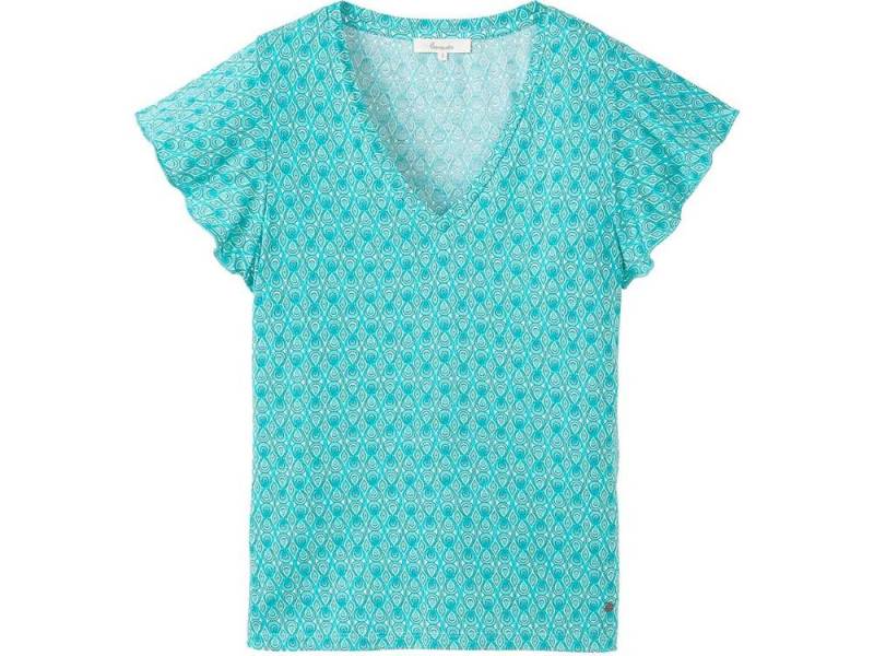 Tranquillo T-Shirt tranquillo Bio-Damen-T-Shirt mit Volant-Ärmel von Tranquillo