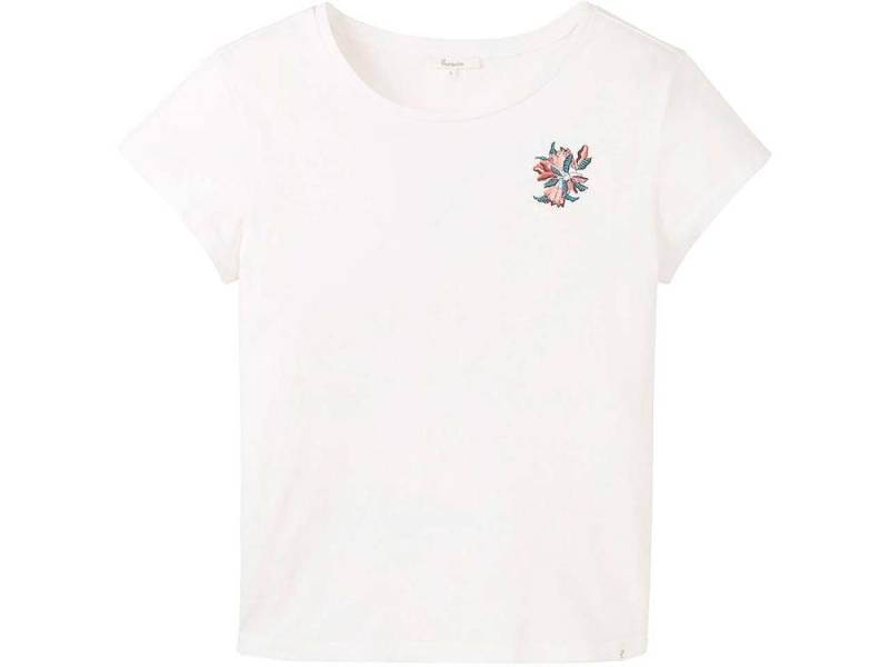 Tranquillo T-Shirt tranquillo Bio-Damen-T-Shirt mit floraler Stickere von Tranquillo