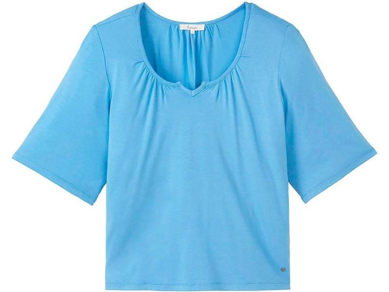 Tranquillo T-Shirt tranquillo Bio-Damen-T-Shirt mit raffiniertem Auss von Tranquillo