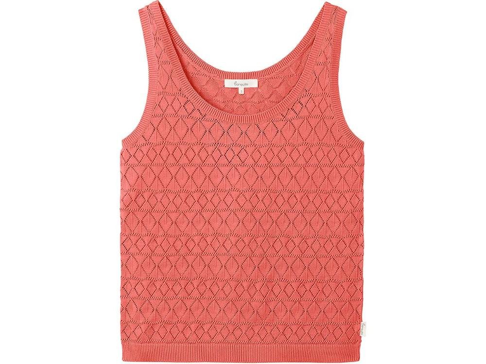 Tranquillo Tanktop tranquillo Bio-Damen-Strick-Top mit Ajour-Spitze von Tranquillo