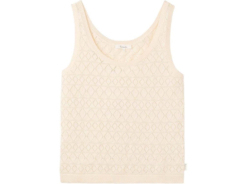 Tranquillo Tanktop tranquillo Bio-Damen-Strick-Top mit Ajour-Spitze von Tranquillo