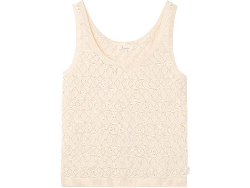Tranquillo Tanktop tranquillo Bio-Damen-Strick-Top mit Ajour-Spitze von Tranquillo