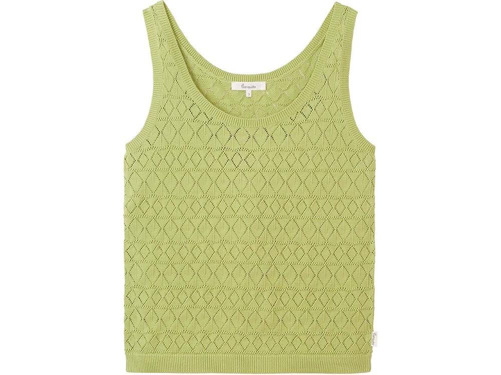 Tranquillo Tanktop tranquillo Bio-Damen-Strick-Top mit Ajour-Spitze von Tranquillo