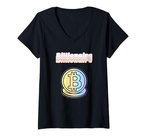 Damen Trans Pride, Milliardär, Bitcoin, Transgender-Bewusstsein, BTC T-Shirt mit V-Ausschnitt Damen Trans Pride, Milliardär, Bitcoin, Transgender-Bewusstsein, BTC T-Shirt mit V-Ausschnitt von Trans Billionaire Gift Co.