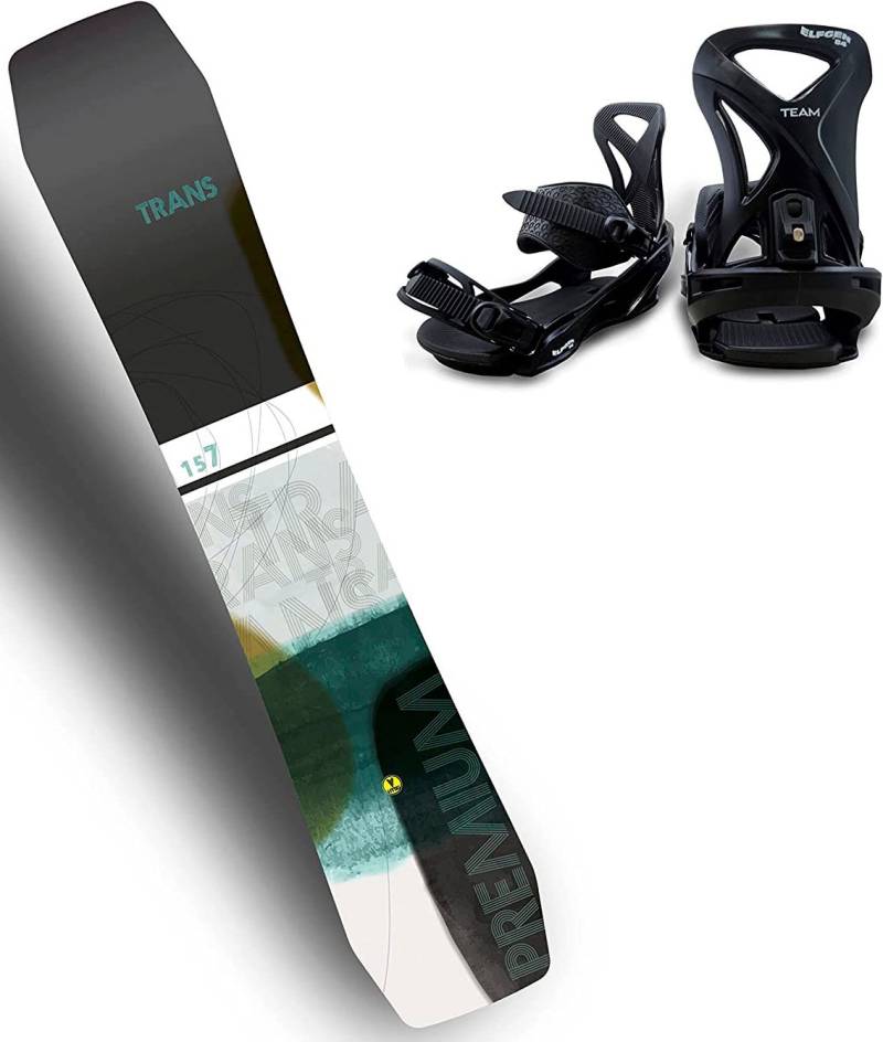 TRANS Snowboard "Snowboard Premium men curry", (Set, 2er-Pack), Inkl. Bindung mit Befestigungsmaterialien von Trans