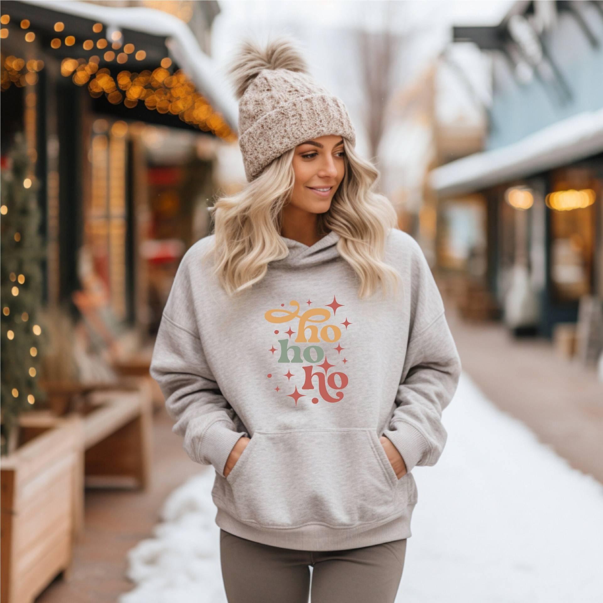 Bügelbild Weihnachten Hohoho | Sweatshirt Hoodie Pullover Merry Christmas von TransferExperience