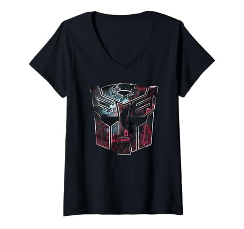 Damen Transformers Big Chest Autobot Insignia T-Shirt mit V-Ausschnitt von Transformers