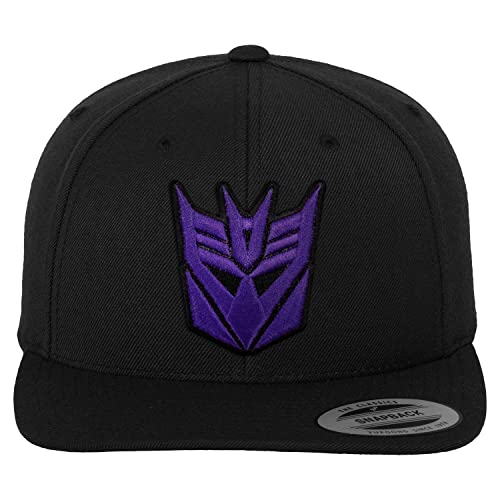 Transformers Offizielles Lizenzprodukt Decepticon 3D Patch Premium Snapback Cap (Schwarz), One Size von Transformers