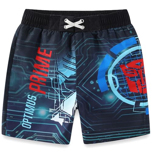 Transformers Optimus Prime Jungen Badehose mit LSF 50+, Badehose für große Kinder, Schwarz, 6 von Transformers