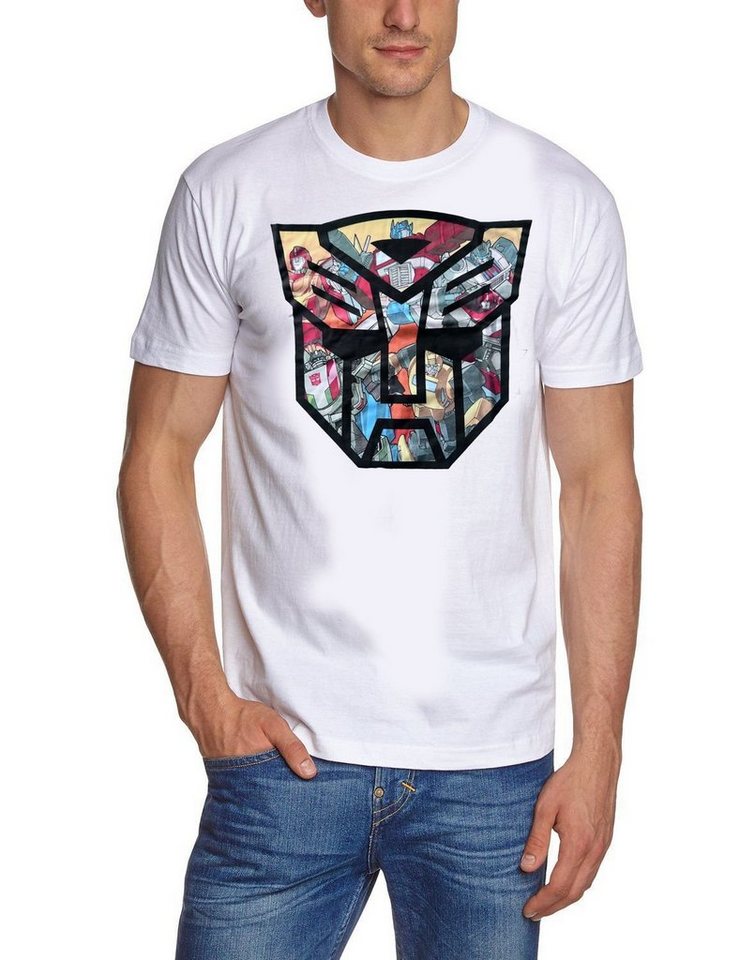 Transformers Print-Shirt TRANSFORMERS T-Shirt weiß Autobot Shield S M XL XXL von Transformers