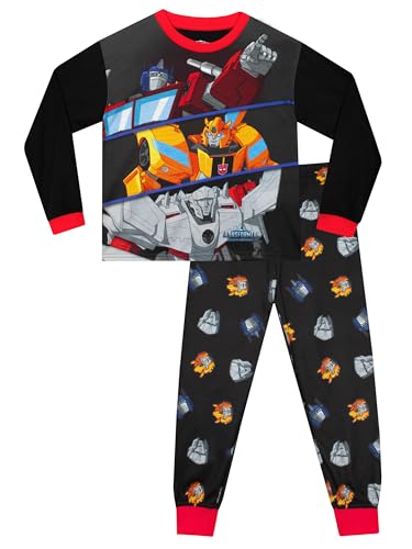 Transformers Schlafanzug | Schlafanzüge Für Jungen | Optimus Prime Pyjama Kinder | Schwarz | 104 von Transformers