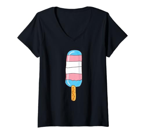 Damen Transgender Pride Flagge Geschenkunterstützung T-Shirt mit V-Ausschnitt Damen Transgender Pride Flagge Geschenkunterstützung T-Shirt mit V-Ausschnitt von Transgender Pride Gifts & Co.