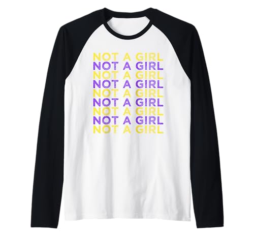 Nonbinary Shirt Non Binary Flag Kein Mädchen Nonbinary Clothes Raglan von Transgender Stuff Nonbinary Flag Non Binary Shirts