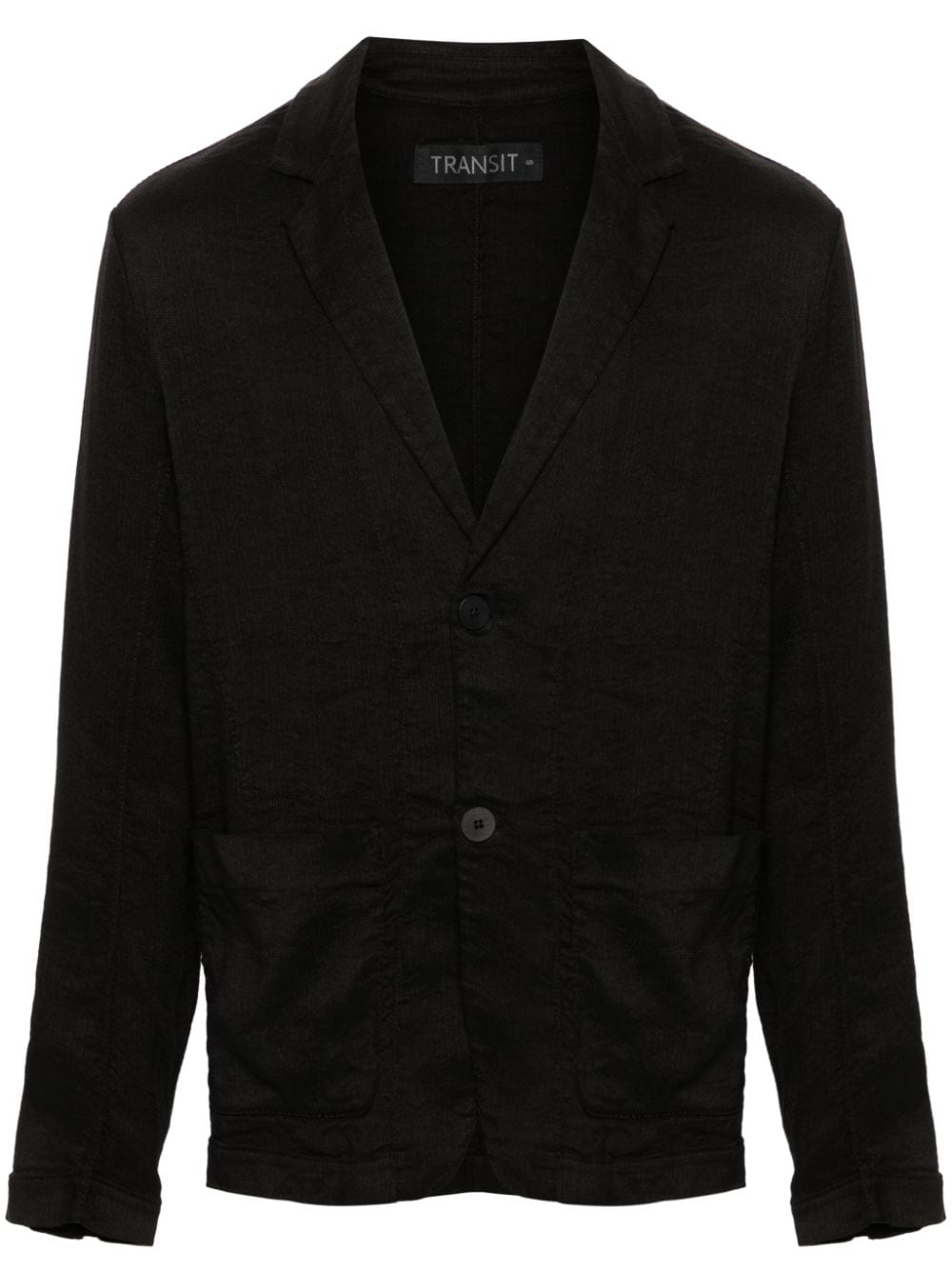 Transit textured-finish blazer - Schwarz von Transit