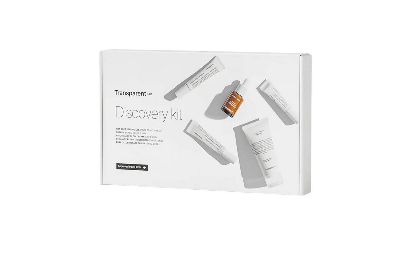 Transparent Lab Gesichtspflege-Set Transparent Lab Discovery Kit (5-tlg) 1 x Gesichtspeeling 60 ml + 1 x Gesichtsserum 15 ml + 1 x Gesichtsserum 10 ml + 1 x Gesichtscreme 15 ml + 1 x Gesichtscreme 10 ml, 5-tlg. von Transparent Lab