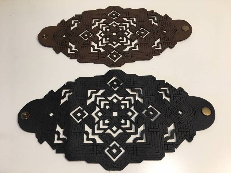 Mandala Armband Armlet Arm Band Manschette Gauntlet Steampunk - Kunstleder Unisex von TransrealStudio